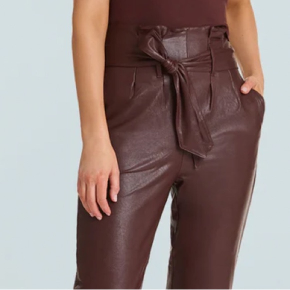 commando Faux Leather Paperbag Pants